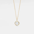 Mother Of Pearl Photo Locket Necklace