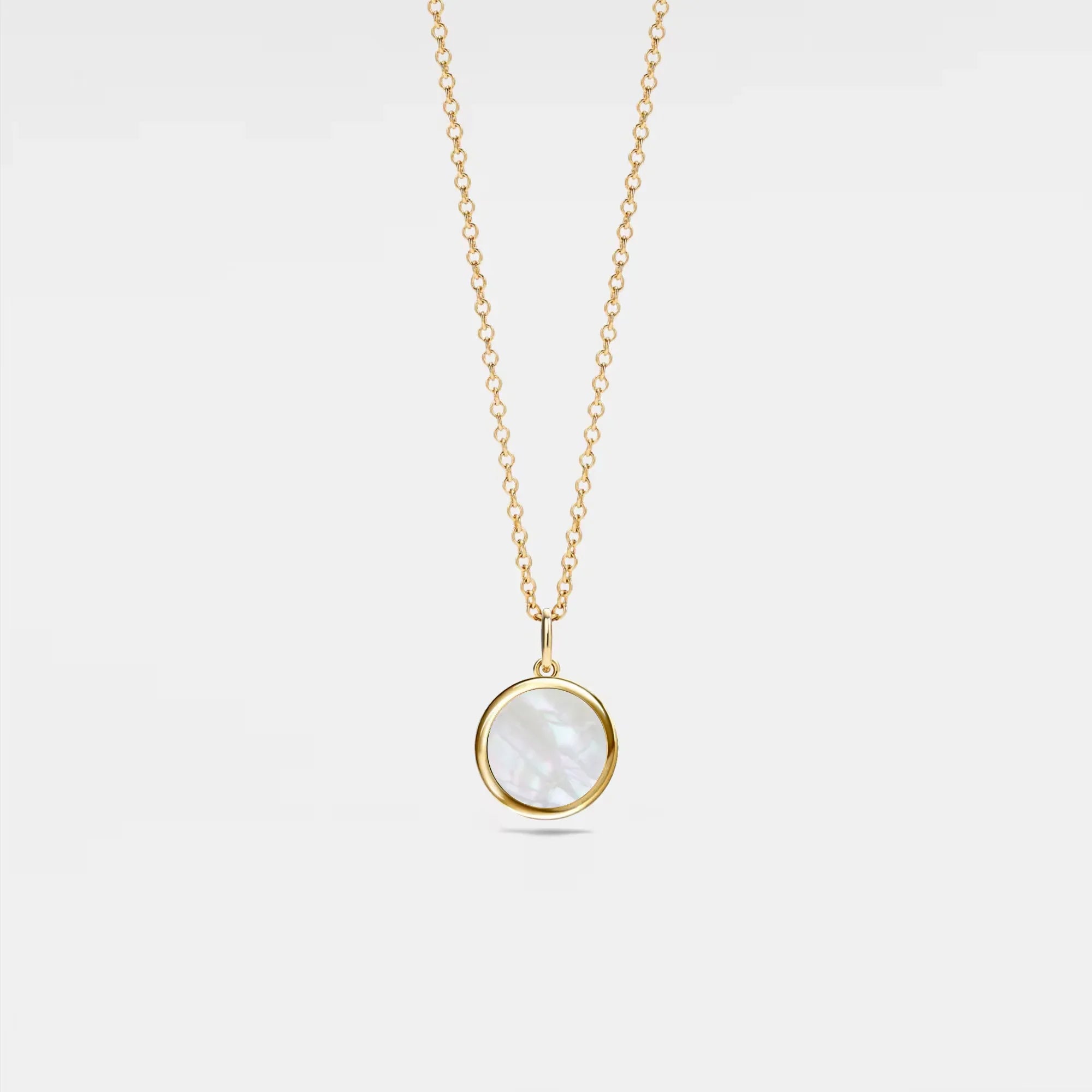 Mother Of Pearl Photo Locket Necklace