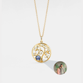 925 Sterling Silver Tree Of Life Custom Photo Projection Necklace