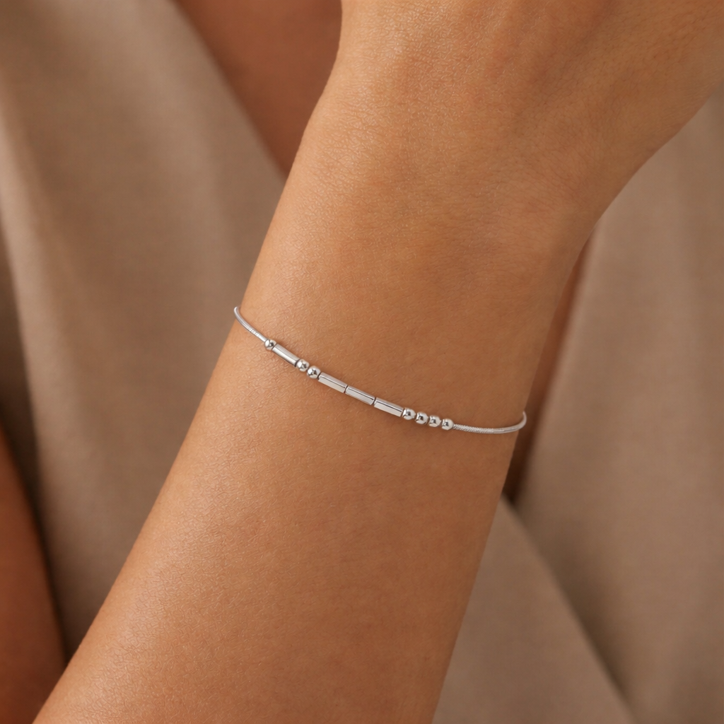 Custom Morse Code Bracelet