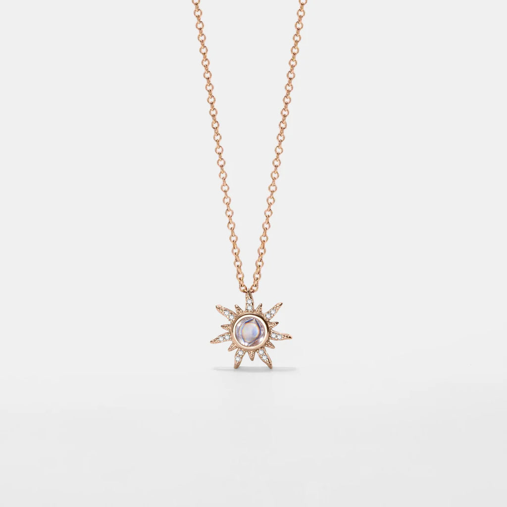 Sun Custom Photo Projection Necklace
