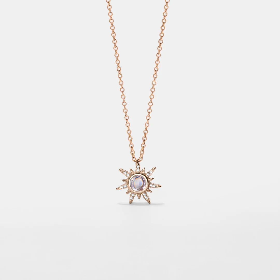 Sun Custom Photo Projection Necklace