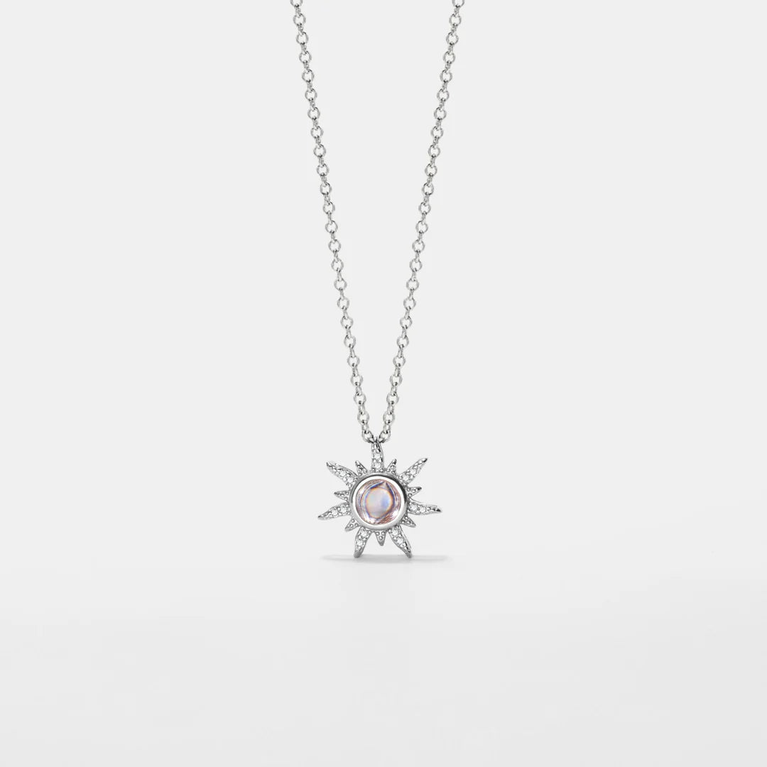 Sun Custom Photo Projection Necklace