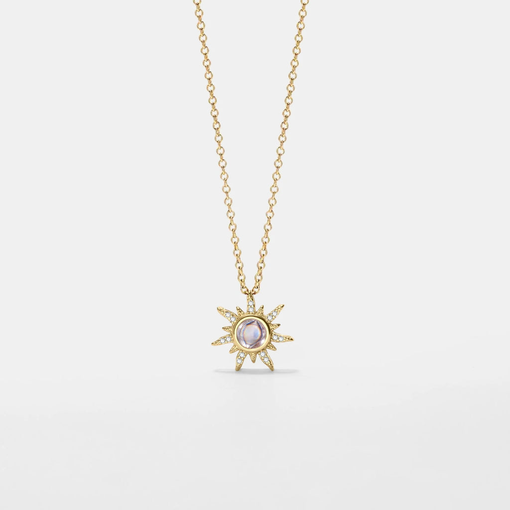 Sun Custom Photo Projection Necklace