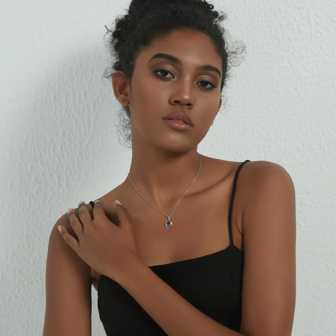 Rose Custom Photo Projection Necklace