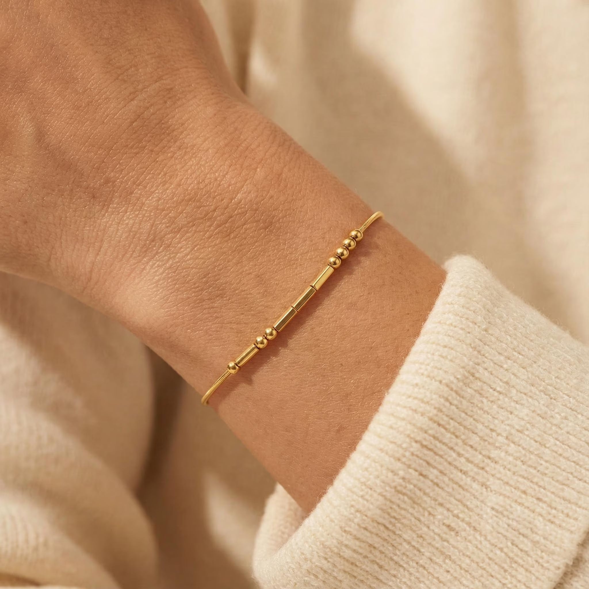 Custom Morse Code Bracelet